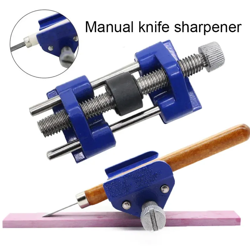 Affûteur manuel 94 mm pour couteaux et ciseaux à bois, en métal et bois 6