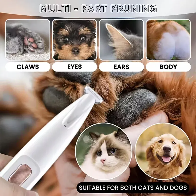 Tondeuse électrique rechargeable USB pour chats et chiens, idéale pour le visage, les oreilles et les zones délicates 2