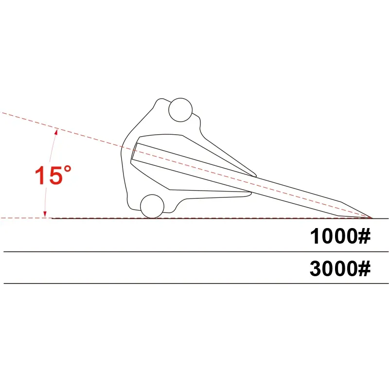 Guide d'affûtage à clip pour couteaux, tige en céramique, angle 15° 5
