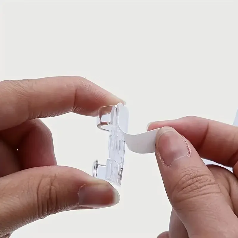 30 attache-câbles adhésifs transparents en plastique – Organiseurs de câbles muraux et de bureau 4