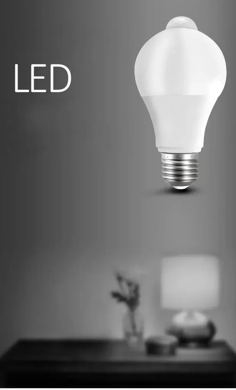Ampoule LED à détecteur de mouvement PIR en situation