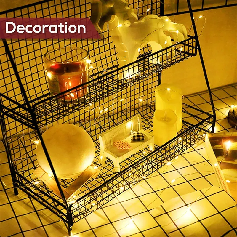 Guirlande lumineuse mise en scène pour une soirée