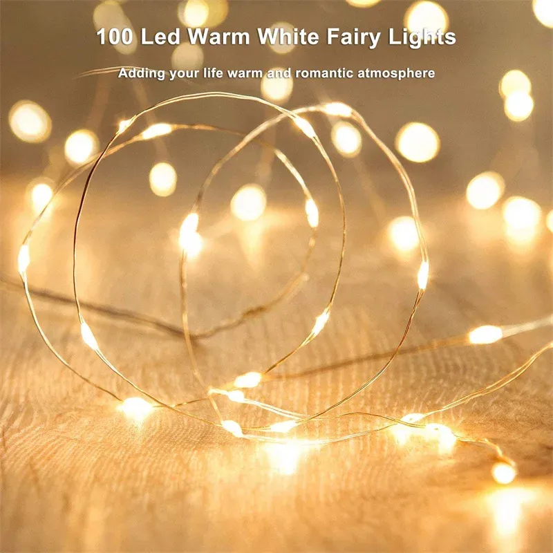 Guirlande lumineuse LED dans un décor festif