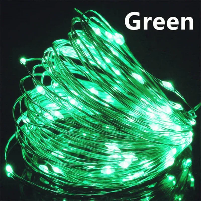 Guirlande lumineuse LED USB en fil de cuivre 200 LED, 1 à 20 m, décoration de Noël, mariage et fêtes 12
