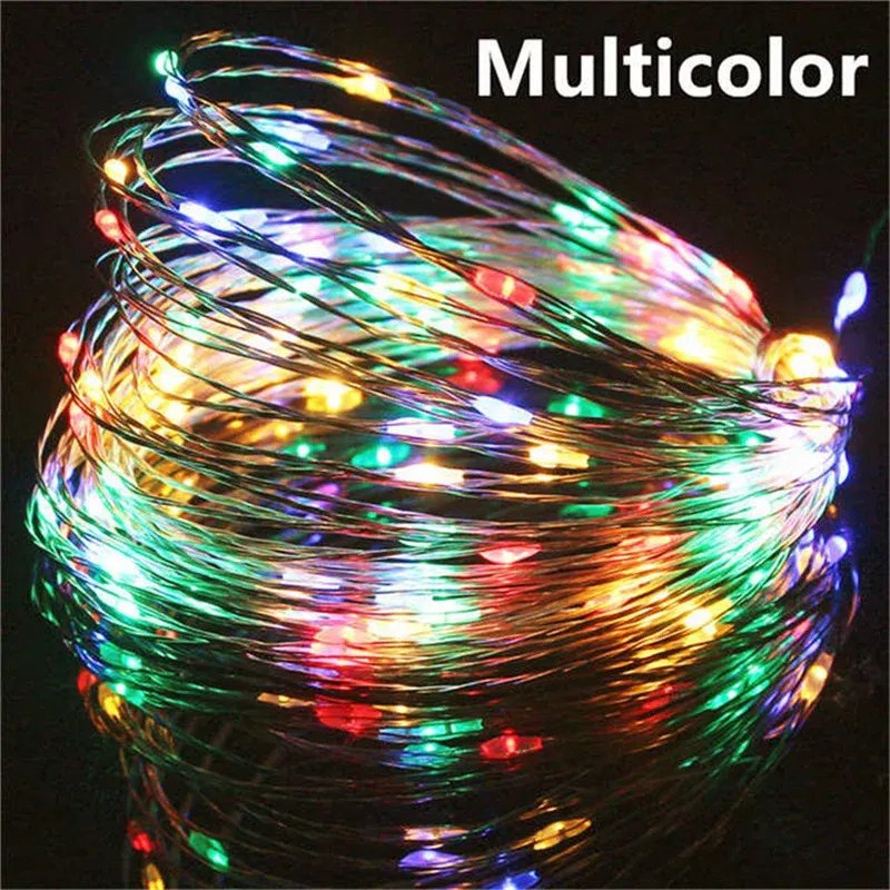 Guirlande lumineuse LED USB en fil de cuivre 200 LED, 1 à 20 m, décoration de Noël, mariage et fêtes 11