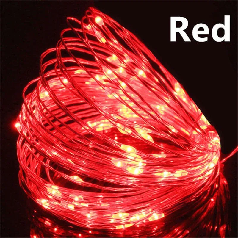 Guirlande lumineuse LED USB en fil de cuivre 200 LED, 1 à 20 m, décoration de Noël, mariage et fêtes 13