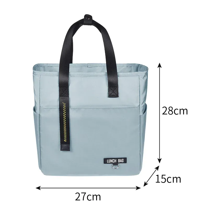 Boîte à déjeuner Bento isotherme, grande capacité, sac de rangement alimentaire à fermeture éclair, conteneur pour femmes, sac pique-nique de voyage isotherme 11