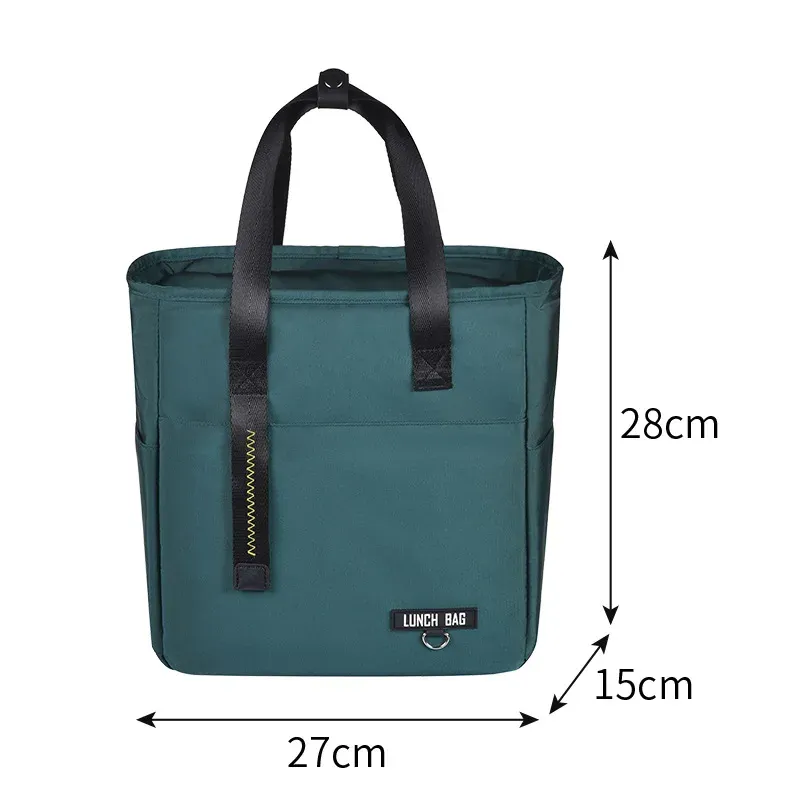 Boîte à déjeuner Bento isotherme, grande capacité, sac de rangement alimentaire à fermeture éclair, conteneur pour femmes, sac pique-nique de voyage isotherme 9