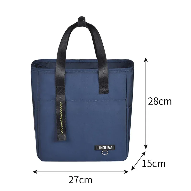 Boîte à déjeuner Bento isotherme, grande capacité, sac de rangement alimentaire à fermeture éclair, conteneur pour femmes, sac pique-nique de voyage isotherme 10