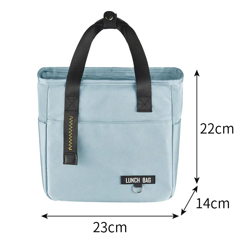 Boîte à déjeuner Bento isotherme, grande capacité, sac de rangement alimentaire à fermeture éclair, conteneur pour femmes, sac pique-nique de voyage isotherme 7
