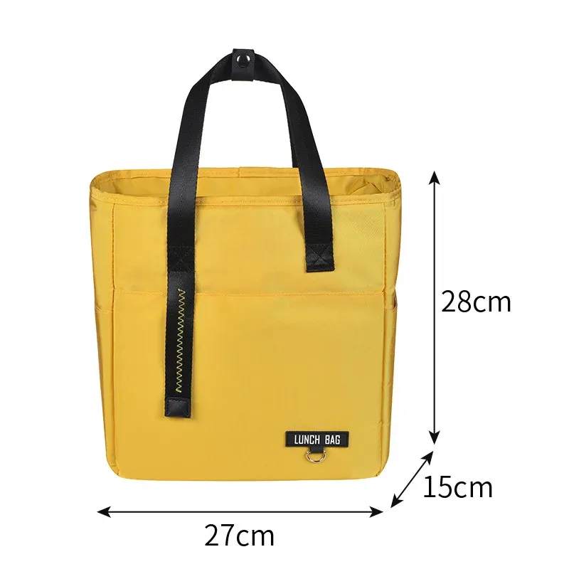 Boîte à déjeuner Bento isotherme, grande capacité, sac de rangement alimentaire à fermeture éclair, conteneur pour femmes, sac pique-nique de voyage isotherme 13