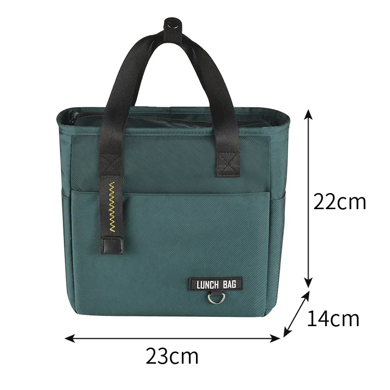 Boîte à déjeuner Bento isotherme, grande capacité, sac de rangement alimentaire à fermeture éclair, conteneur pour femmes, sac pique-nique de voyage isotherme 12