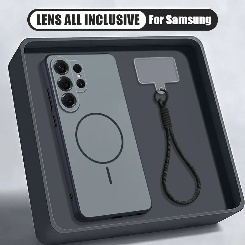 Coque magnétique compatible MagSafe pour Samsung Galaxy S26, S25, S24, S23 Ultra, S25 FE, A57, A56, A55, A54, A37, A36, A17, A16 en TPU et PC 10