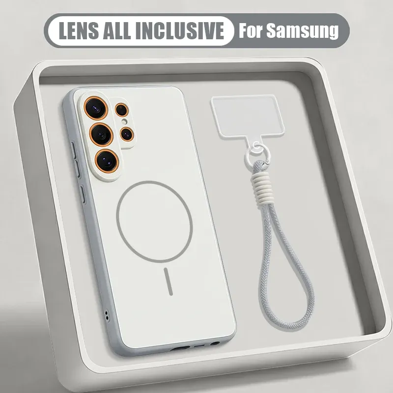 Coque magnétique compatible MagSafe pour Samsung Galaxy S26, S25, S24, S23 Ultra, S25 FE, A57, A56, A55, A54, A37, A36, A17, A16 en TPU et PC 8
