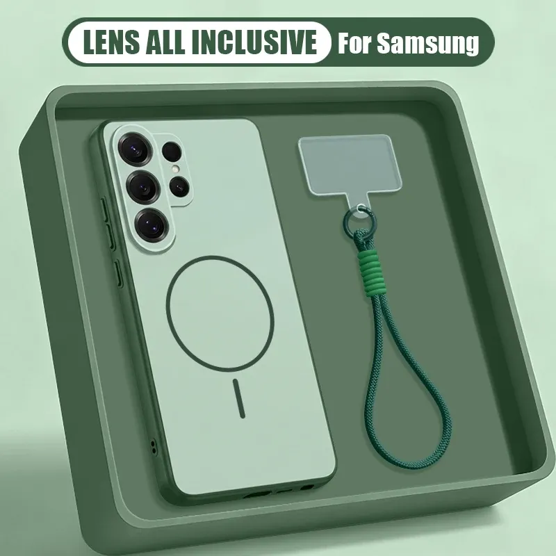 Coque magnétique compatible MagSafe pour Samsung Galaxy S26, S25, S24, S23 Ultra, S25 FE, A57, A56, A55, A54, A37, A36, A17, A16 en TPU et PC 13