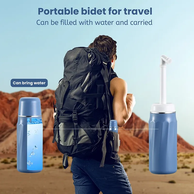 Bidet portable 400 ml et 570 ml, bidet de voyage à main, nettoyant intime, flacon pulvérisateur d'hygiène, douche, lavage, dispositif de rinçage pour bébé 4