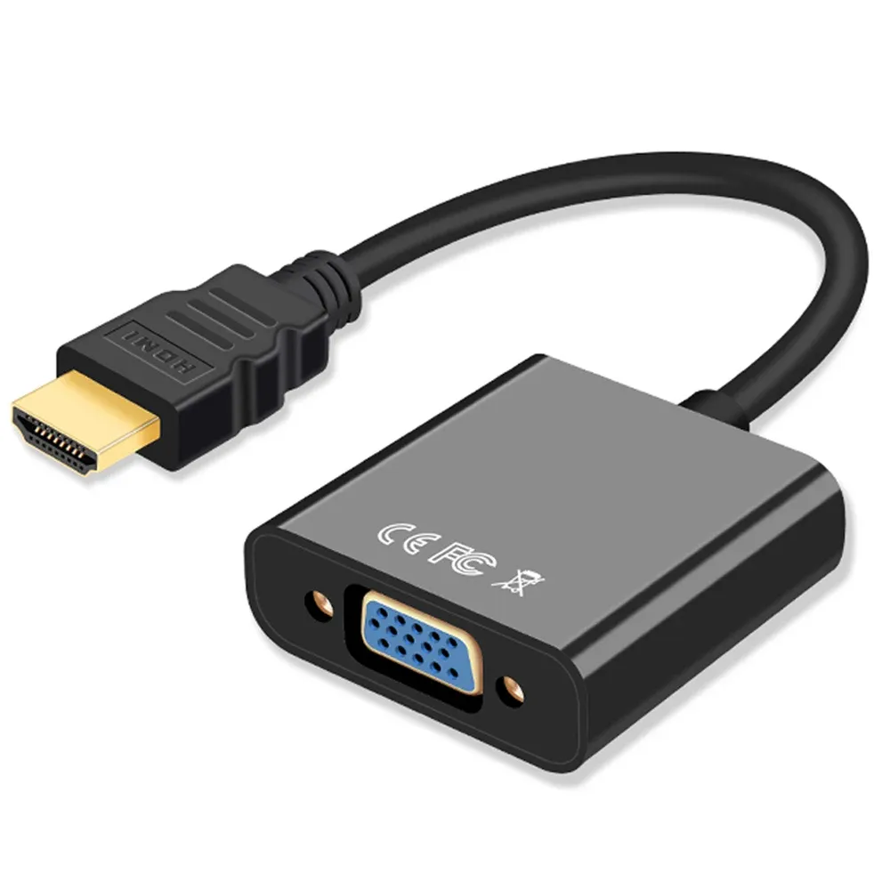 Adaptateur HDMI vers VGA mâle/femelle pour PC, ordinateur portable, tablette et téléviseur HDTV 1