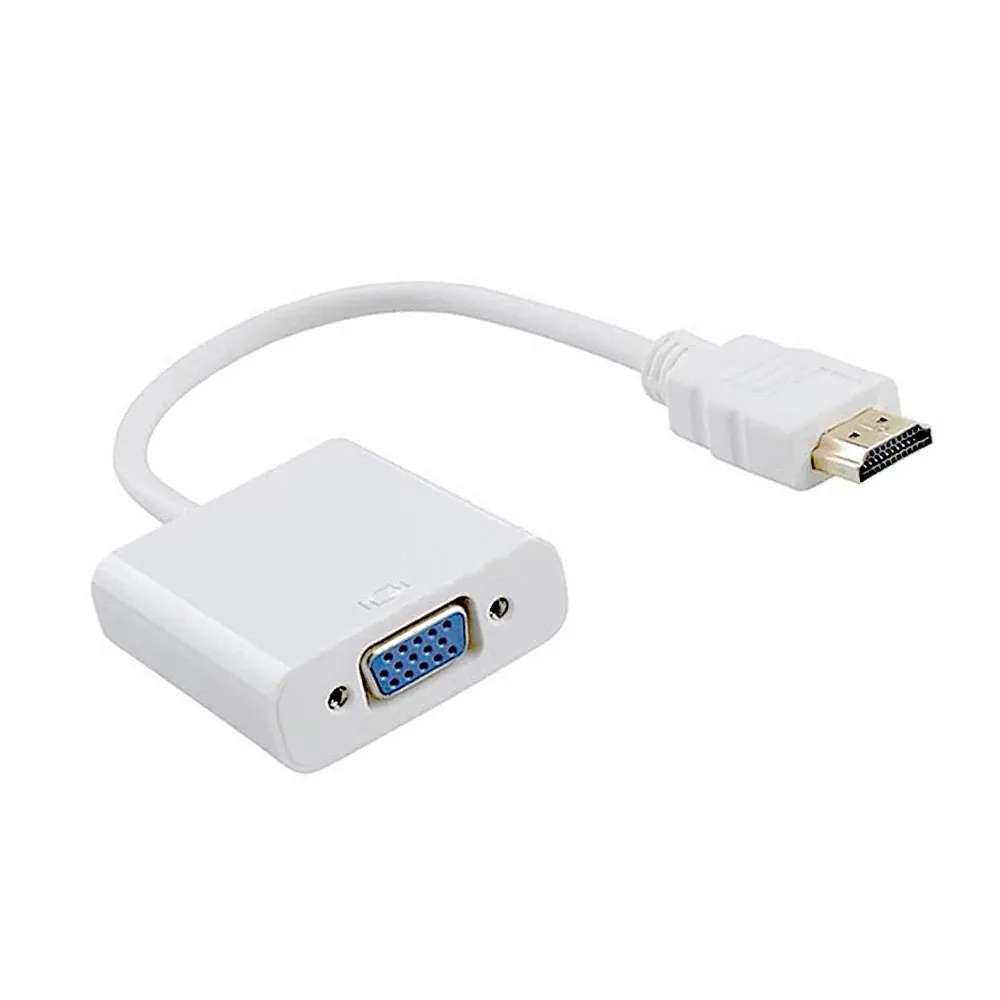 Adaptateur HDMI vers VGA mâle/femelle pour PC, ordinateur portable, tablette et téléviseur HDTV 8