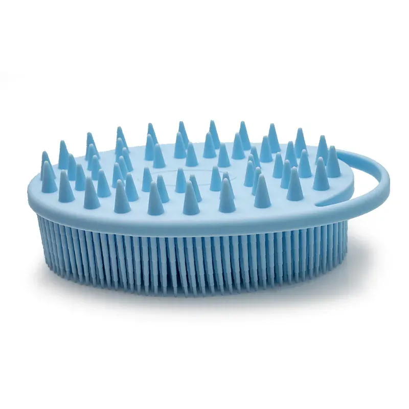 Gant de toilette en silicone double couche, doux, nettoyant et durable 8