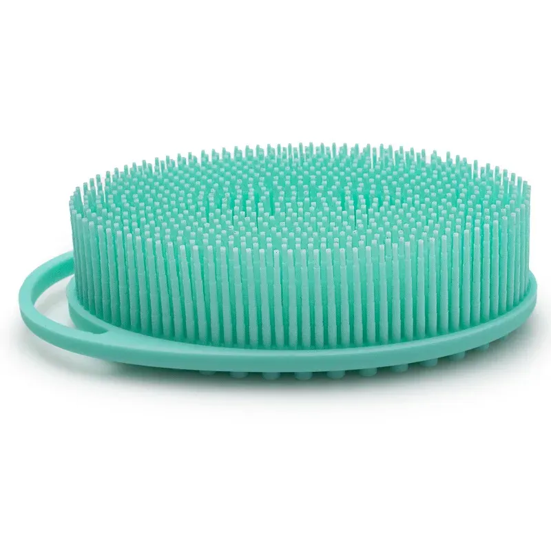 Gant de toilette en silicone double couche, doux, nettoyant et durable 7