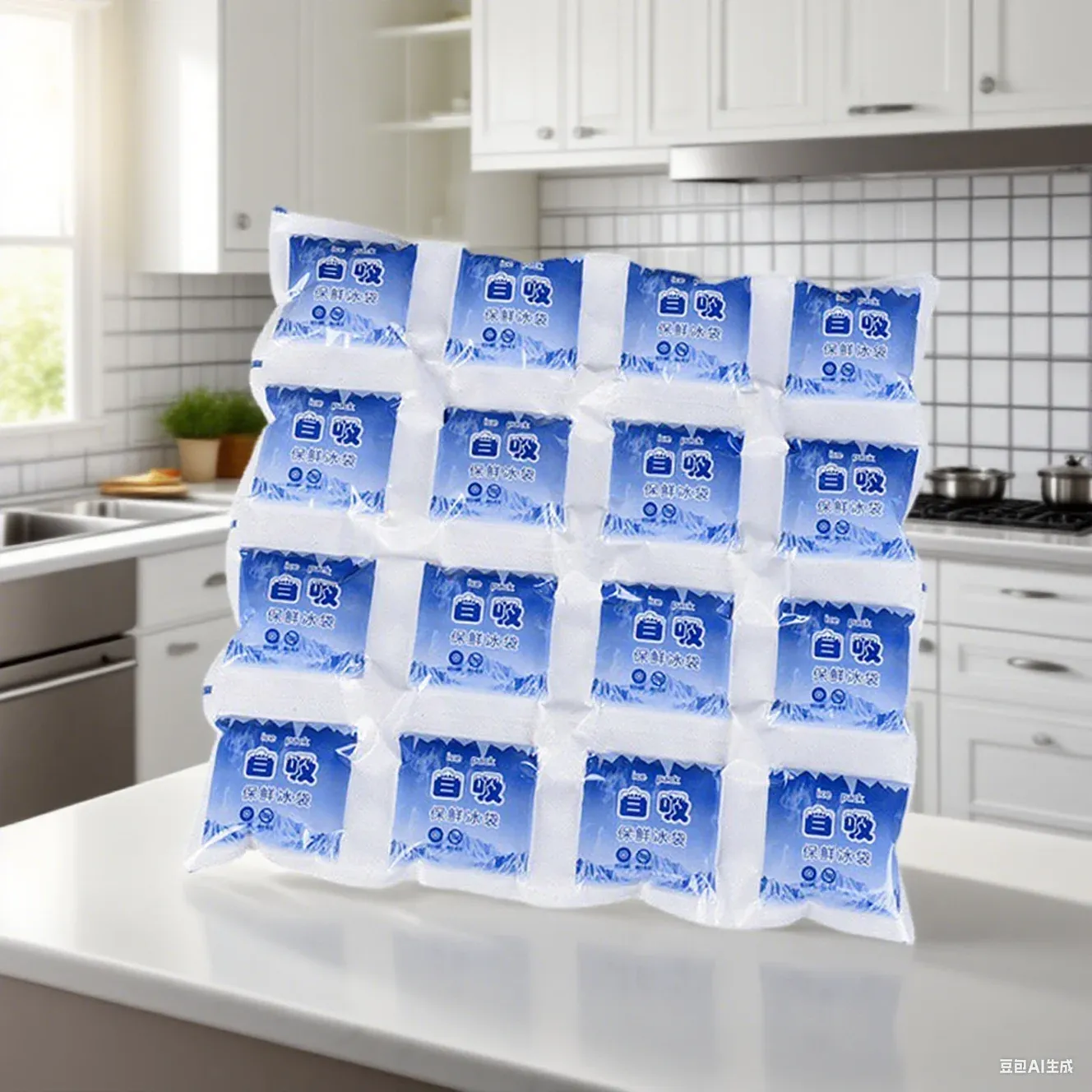 Packs de glace réutilisables auto-absorbants pour boissons et aliments réfrigérés 1
