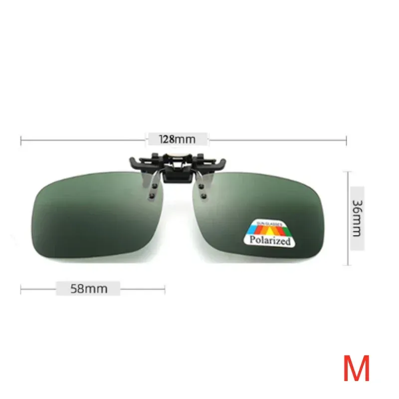 Lunettes de soleil polarisées unisexes à verres gris avec clip rabattable, protection UV 380, pour la conduite et la pêche 12