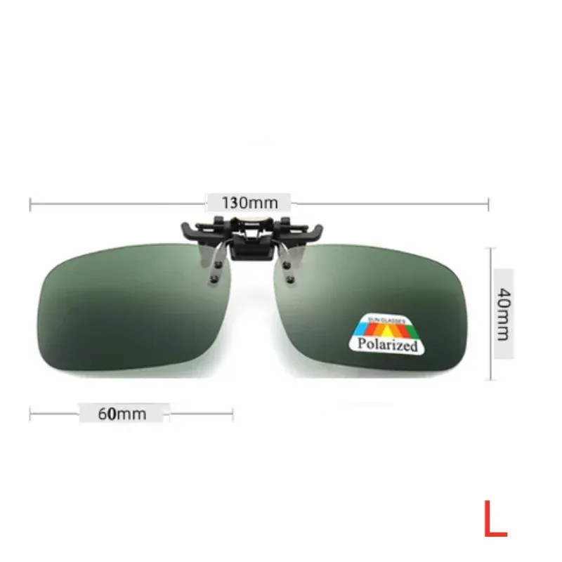 Lunettes de soleil polarisées unisexes à verres gris avec clip rabattable, protection UV 380, pour la conduite et la pêche 11