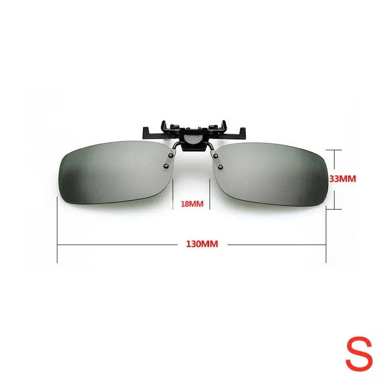 Lunettes de soleil polarisées unisexes à verres gris avec clip rabattable, protection UV 380, pour la conduite et la pêche 10
