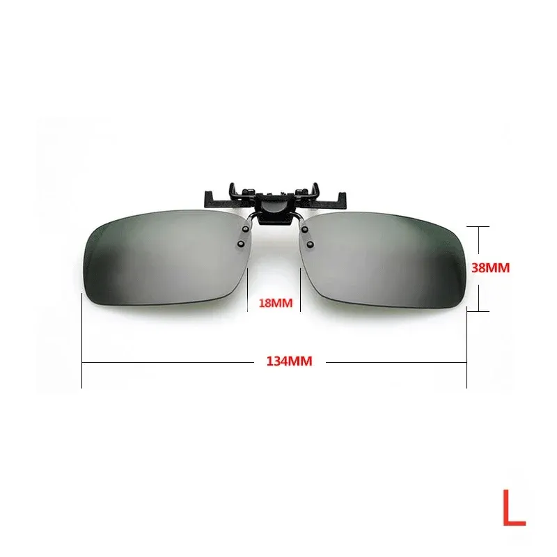 Lunettes de soleil polarisées unisexes à verres gris avec clip rabattable, protection UV 380, pour la conduite et la pêche 9
