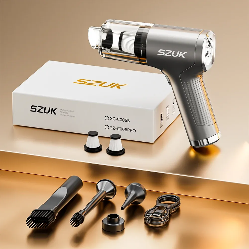 Aspirateur sans fil SZUK 2026, mini aspirateur à main puissant, 780 000 Pa, aspirateur laveur de sol, mini souffleur, aspirateur auto et maison 7