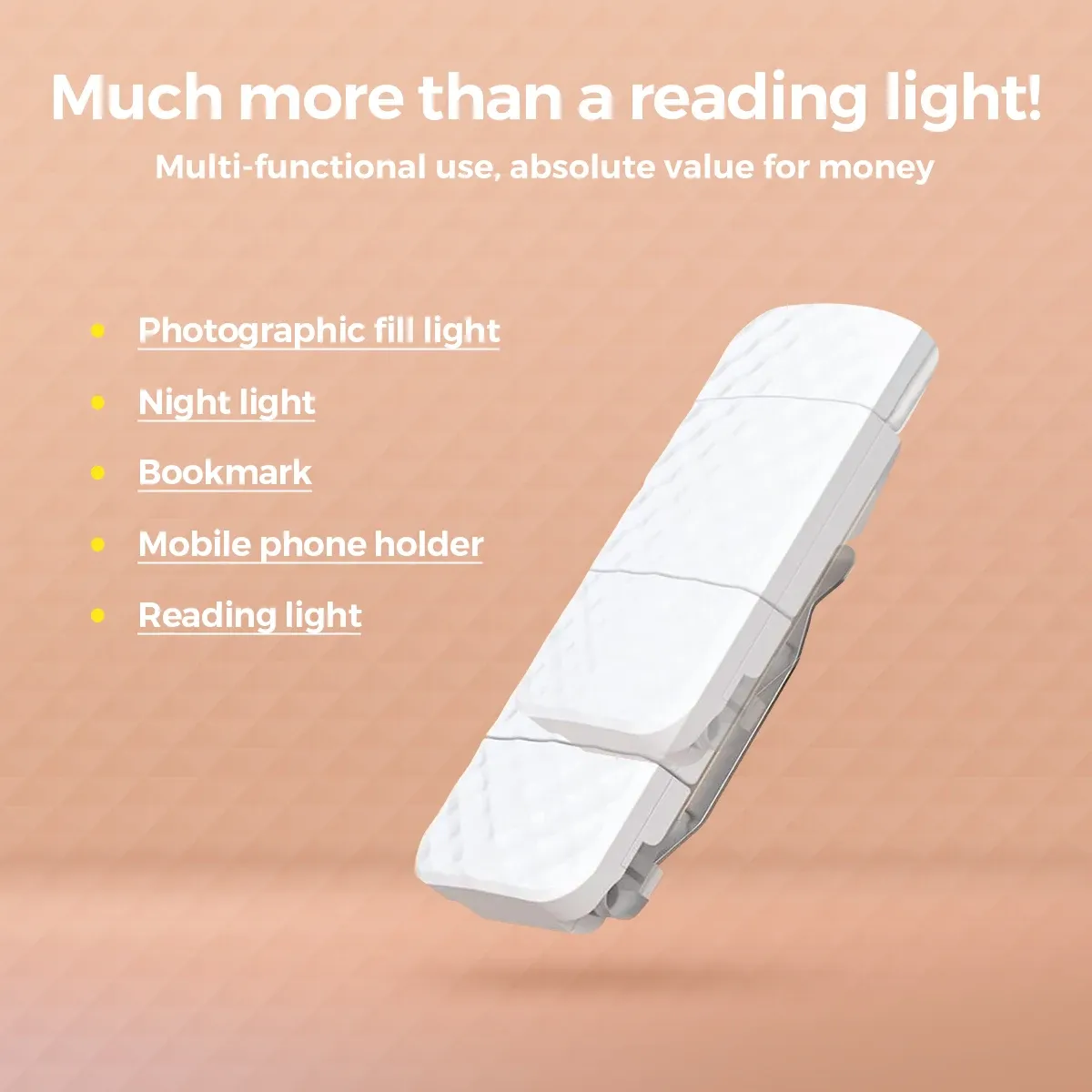 Lampe de lecture portable avec 5 niveaux de luminosité, angles réglables, lampe de livre pour lit avec minuterie de 30 minutes, idéale pour chambre d'enfant 4