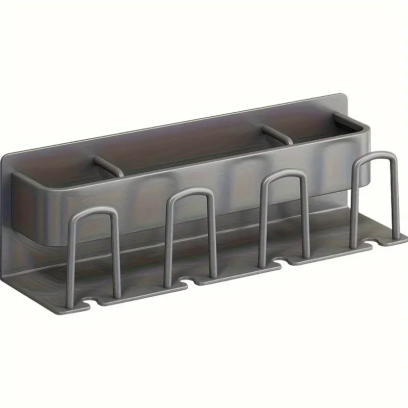 Porte-brosse à dents électrique mural en aluminium, 1 pièce pour 2, 3 ou 4 tasses, évier de toilette, bain de bouche, tasse cosmétique 6
