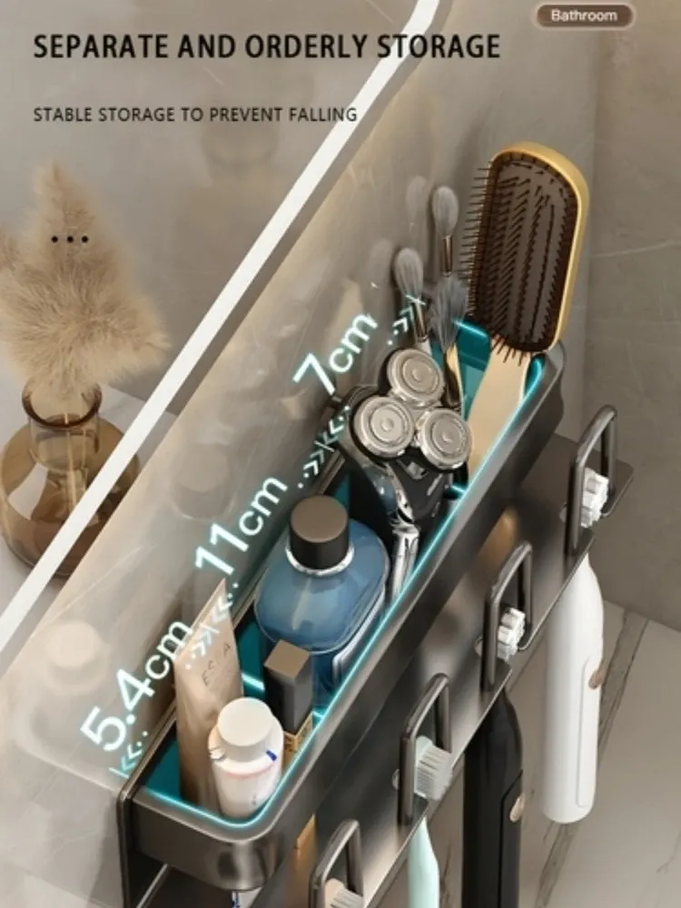 Porte-brosse à dents électrique mural, finition détaillée