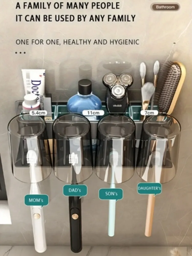 Porte-brosse à dents électrique mural, ambiance lifestyle