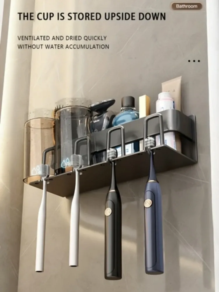 Porte-brosse à dents électrique mural, vue rapprochée