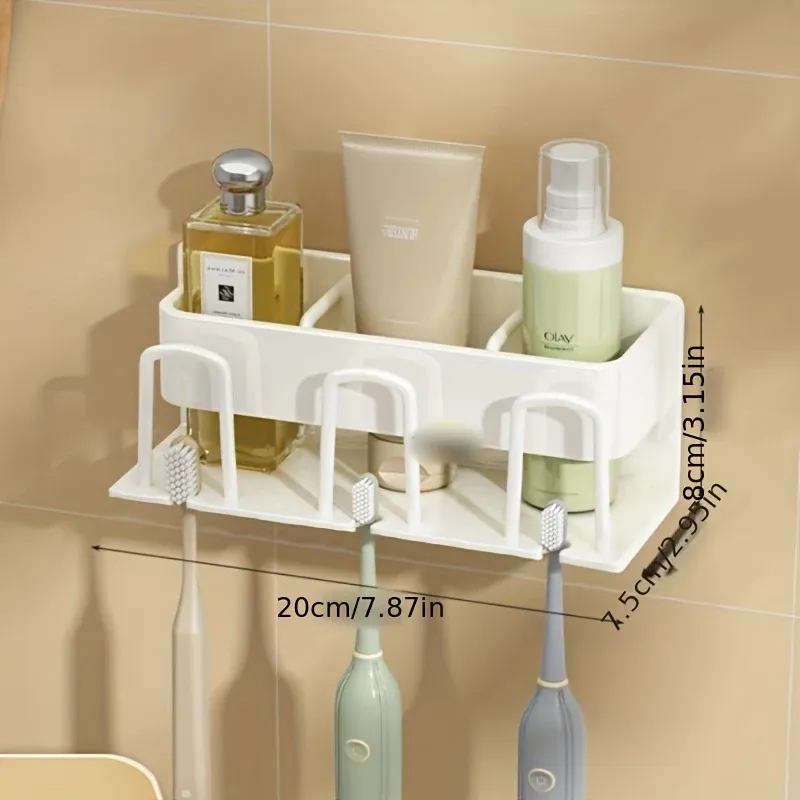Porte-brosse à dents électrique mural en aluminium, 1 pièce pour 2, 3 ou 4 tasses, évier de toilette, bain de bouche, tasse cosmétique 10