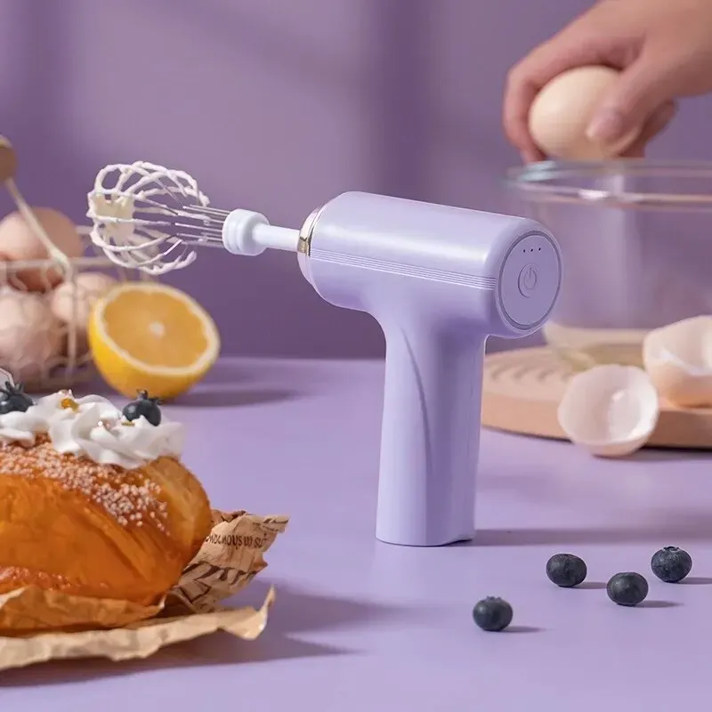 Batteur électrique sans fil portable à 3 vitesses pour œufs, pâtisserie et crème - Image 1