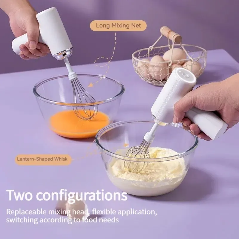 Batteur électrique sans fil portable à 3 vitesses pour œufs, pâtisserie et crème 3
