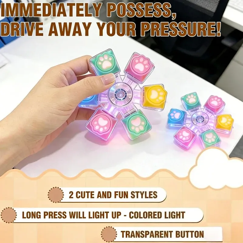 Porte-clés clavier fidget clicker, vue complémentaire