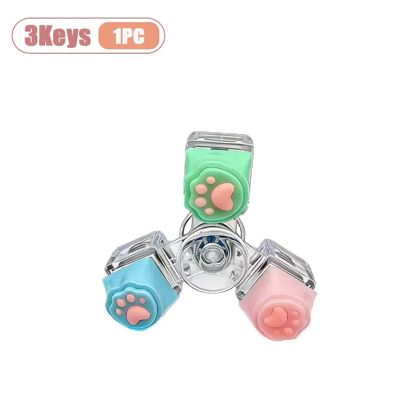 Porte-clés Patte de Chat pour Clavier Mécanique, Fidget Spinner Anti-Stress 17
