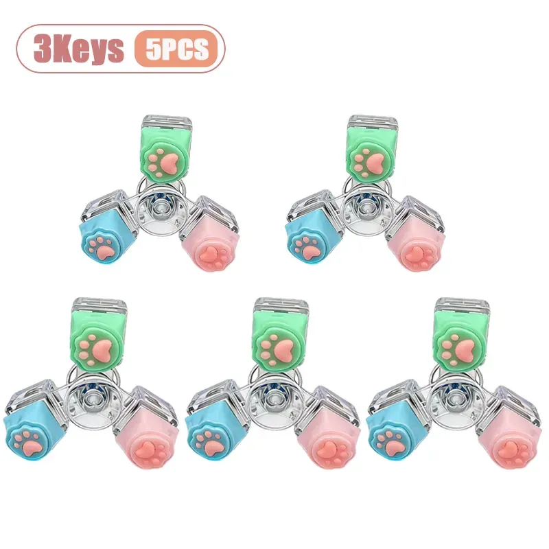 Porte-clés Patte de Chat pour Clavier Mécanique, Fidget Spinner Anti-Stress 15