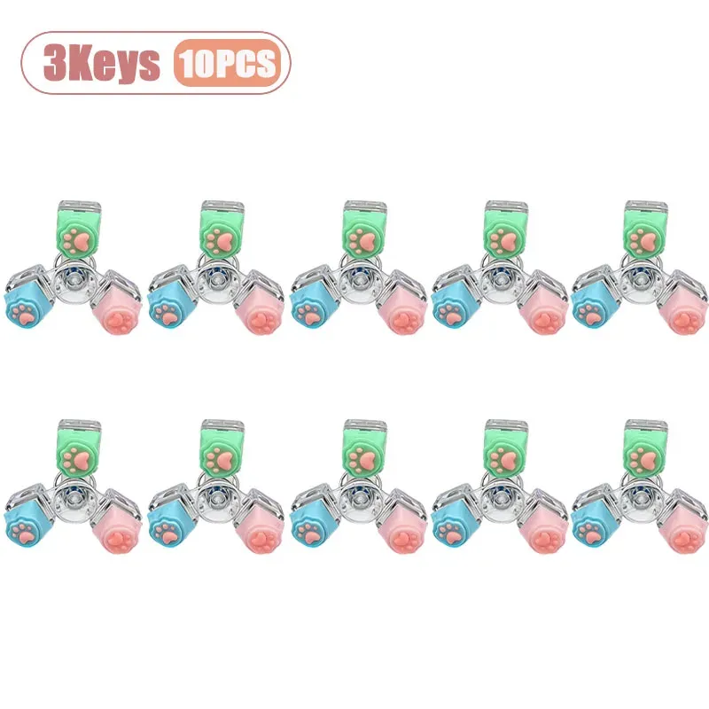 Porte-clés Patte de Chat pour Clavier Mécanique, Fidget Spinner Anti-Stress 14