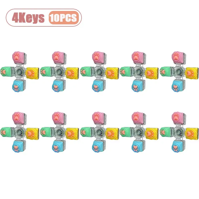 Porte-clés Patte de Chat pour Clavier Mécanique, Fidget Spinner Anti-Stress 10