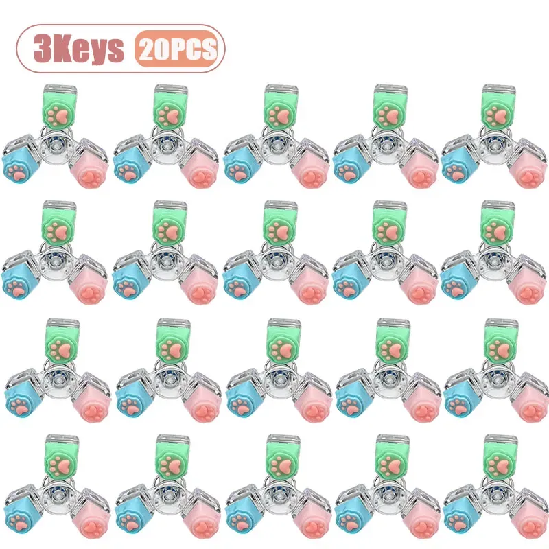 Porte-clés Patte de Chat pour Clavier Mécanique, Fidget Spinner Anti-Stress 21