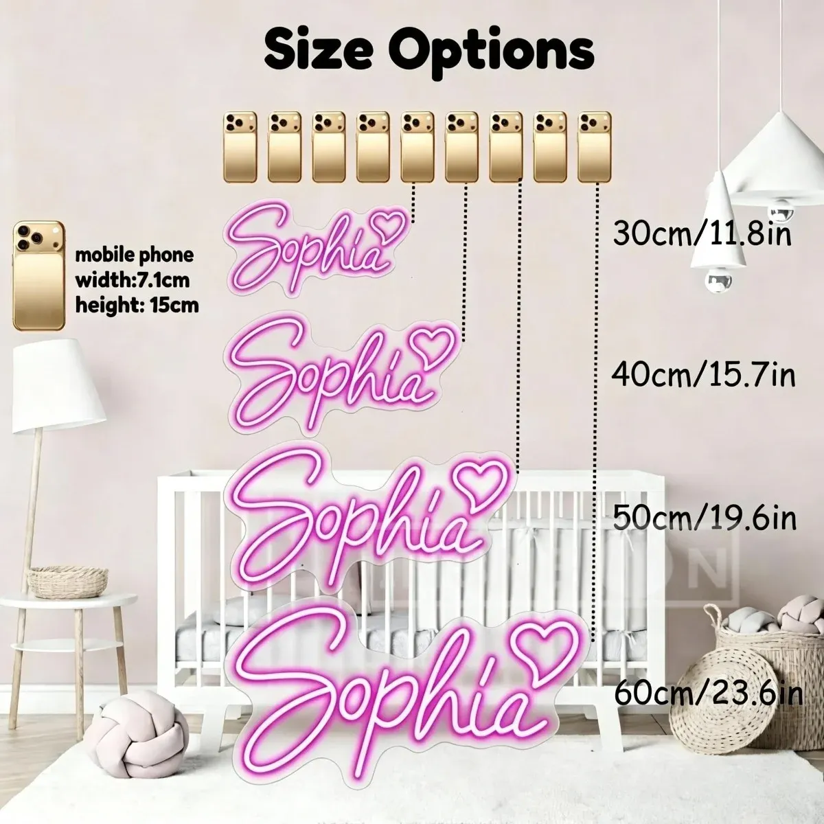 Enseigne au néon LED personnalisée pour chambre d'enfant et d'adolescent 4