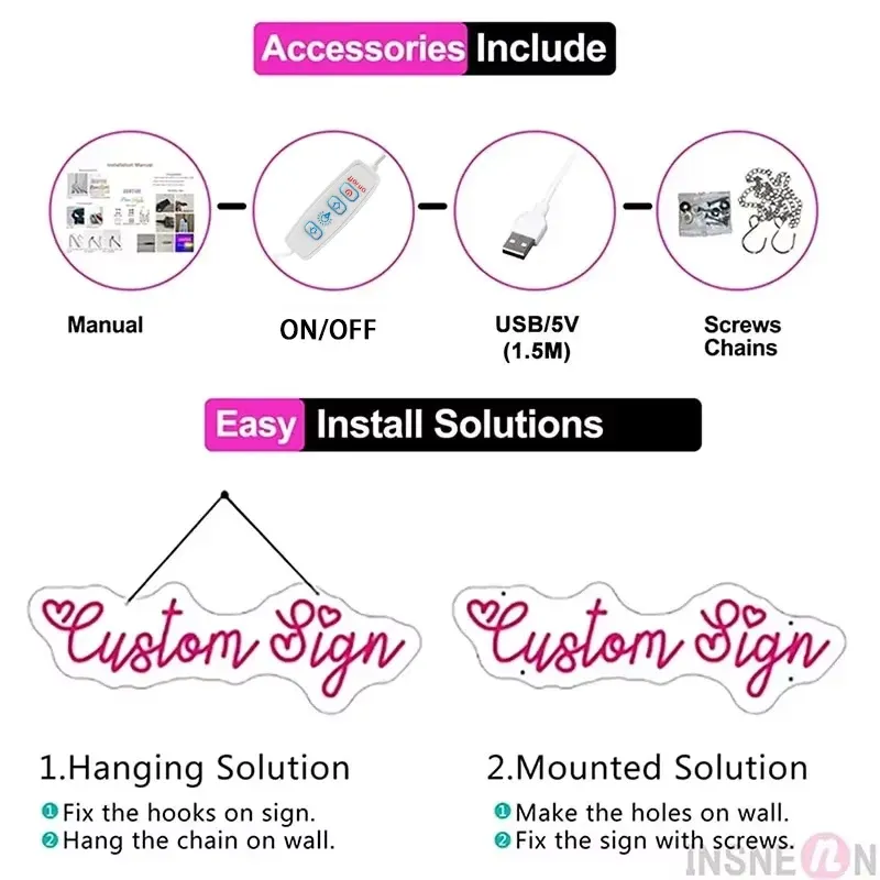Enseigne au néon LED personnalisée pour chambre d'enfant et d'adolescent 6