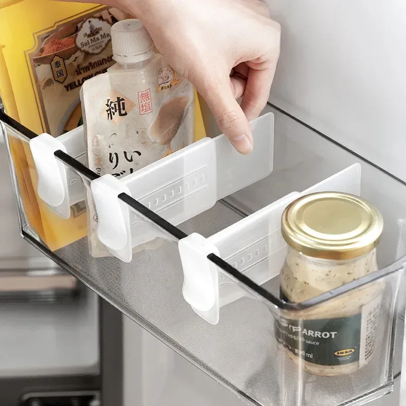 Séparateurs extensibles pour réfrigérateur, organisateurs de porte latérale et étagères à bouteilles – Lot de 1, 5, 10 ou 20 pièces - Image 1