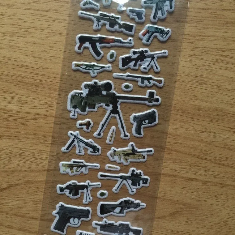 Autocollants 3D sur carnet et décoration murale