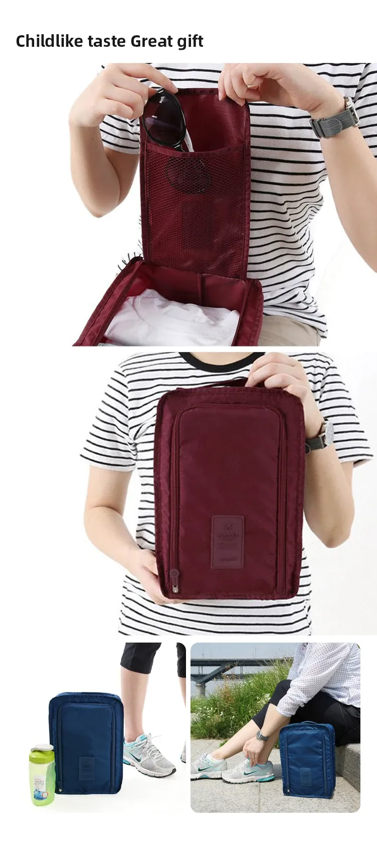 Sac de rangement de voyage vu de profil