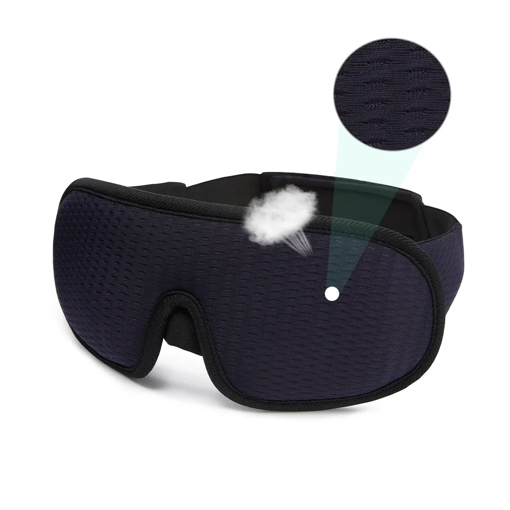 Masque de sommeil 3D occultant, doux et rembourré, bandeau pour les yeux, aide au sommeil 6